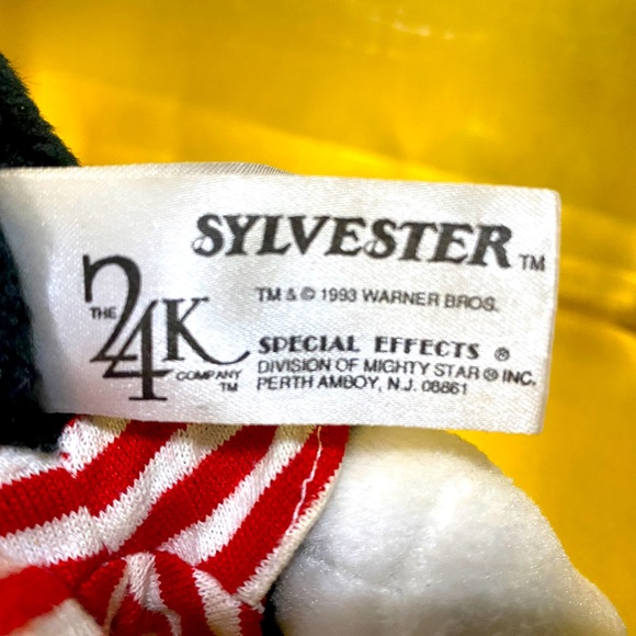 WARNER BROS. LOONEY TUNES VTG 1993 SYLVESTER THE CAT PLUSH 24K WEARING PAJAMA’S - Picture 15 of 15